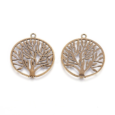 Tibetan Style Zinc Alloy Pendants TIBEP-EA11591YKG-AB-LF-1