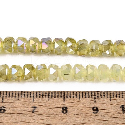 Anti-Tarnish Electroplate Glass Imitation Jade Beads Strands EGLA-T029-6mm-13I-1