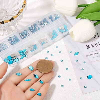 1 Set Glass Rhinestone Nail Art Decoration MRMJ-CP0001-32C-1