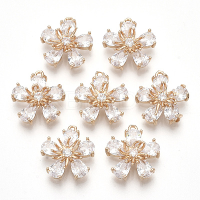 Transparent Glass Pendants GLAA-R212-06D-1