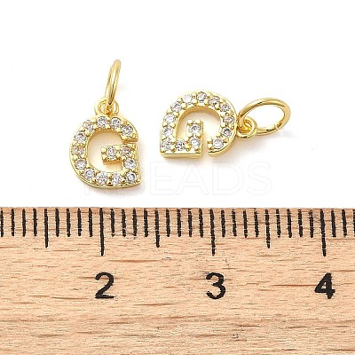 Brass Micro Pave Cubic Zirconia Pendants KK-M273-02G-G-1