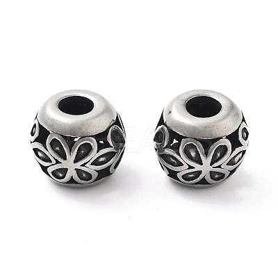 304 Stainless Steel European Beads STAS-V008-47AS-1