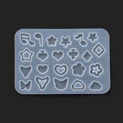DIY Star/Heart/Flower/Music Note Shaker Filler Silicone Quicksand Molds DIY-G079-03B-1