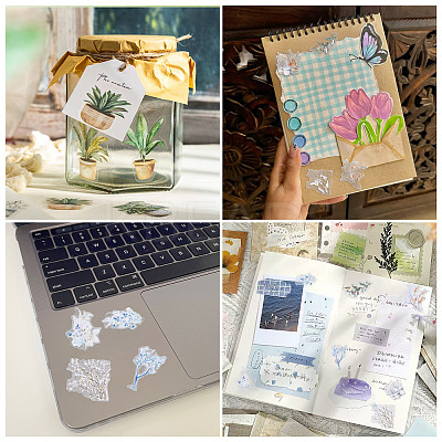 100Pcs Story of Four Seasons PET Stickers Self-Adhesive Stickers DIY-TA0003-69A-1
