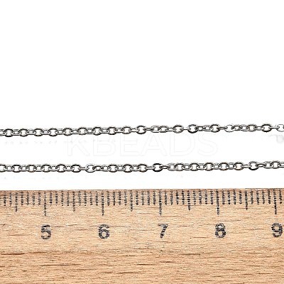 Tarnish Resistant 304 Stainless Steel Cable Chain Necklaces NJEW-E026-04P-1