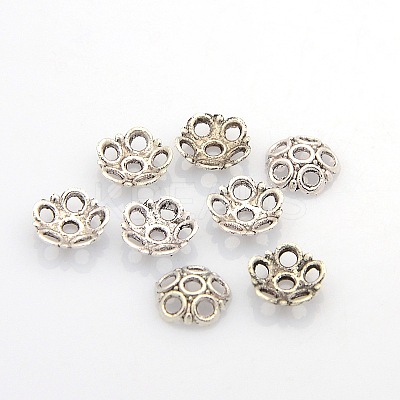 Tibetan Style Alloy Bead Caps X-LF9832Y-1