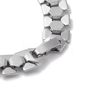 Non-Tarnish 304 Stainless Steel Hexagon Link Chain Bracelets BJEW-Q343-05P-1