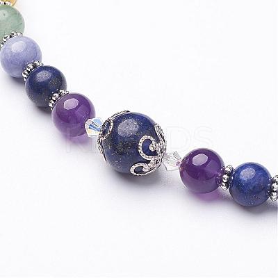 Mixed Gemstone Beaded Necklaces NJEW-JN01753-1