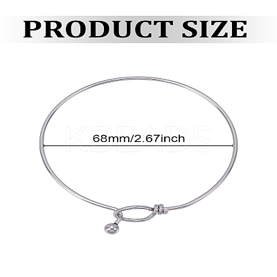 1Pc 304 Stainless Steel Bangles BJEW-LP0003-11-1