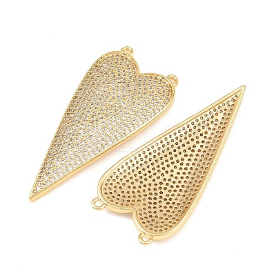 Brass Micro Pave Cubic Zirconia Pendants KK-C162-061G-1