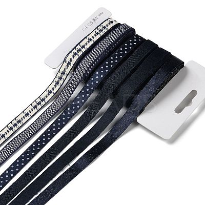 18 Yards 6 Styles Polyester Ribbon SRIB-Q022-E01-1