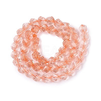 Crackle Transparent Glass Beads Strands GLAA-N068-02A-09-1