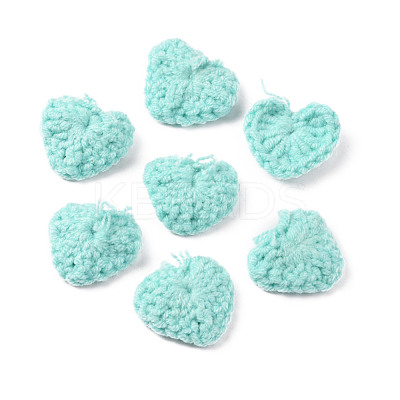 Handicraft Cotton Knitting Heart Ornament Accessories FIND-WH0116-44D-1