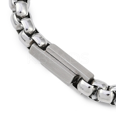 304 Stainless Steel Box Chains Bracelets BJEW-S156-02P-1