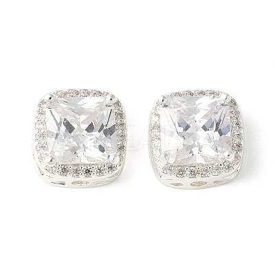 Brass Micro Pave Cubic Zirconia Beads KK-A253-20S-04-1