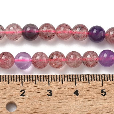 Natural Auralite Beads Strands G-Z139-A01-6mm-1