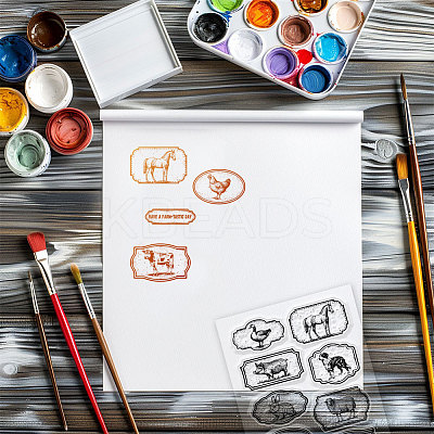 Custom Summer Theme PVC Plastic Clear Stamps DIY-WH0631-0231-1