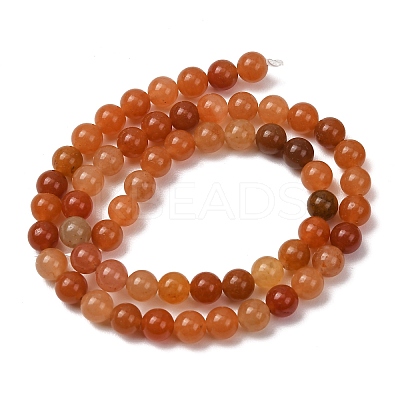 Natural Red Aventurine Bead Strands G-P257-02-6mm-1