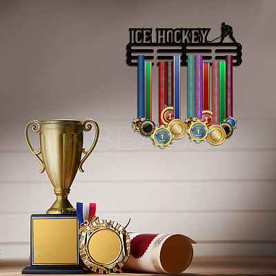 Sports Theme Iron Medal Hanger Holder Display Wall Rack ODIS-WH0021-683-1