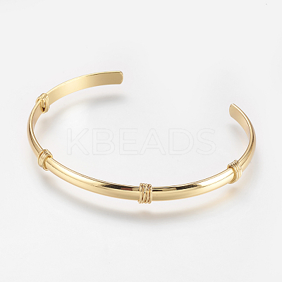 Brass Cuff Bangles LS-BJEW-K153-02E-1