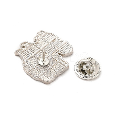 Dog Enamel Pin with Brass Butterfly Clutches LS-JEWB-A006-01F-1
