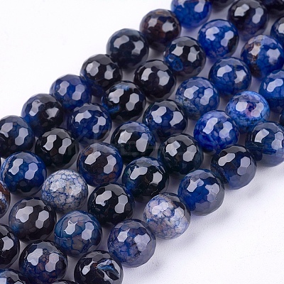 Natural Agate Round Beads Strand X-G-L084-10mm-27-1