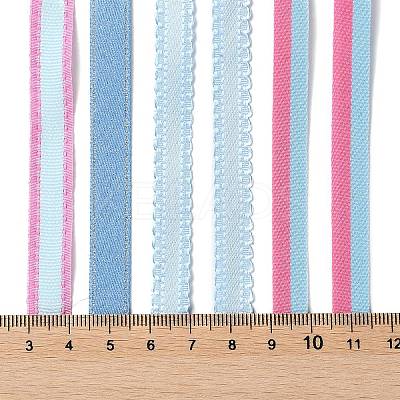 18 Yards 6 Styles Polyester Ribbon SRIB-Q022-C02-1