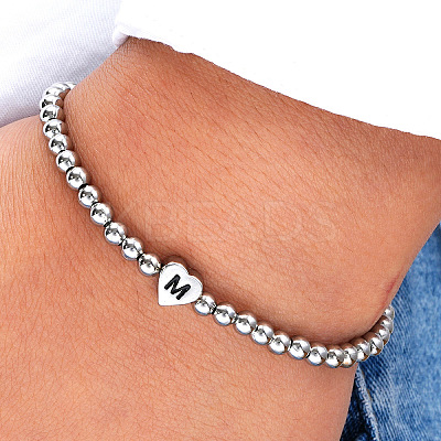 Brass Beaded Stretch Bracelets PW-WG8E5C5-05-1