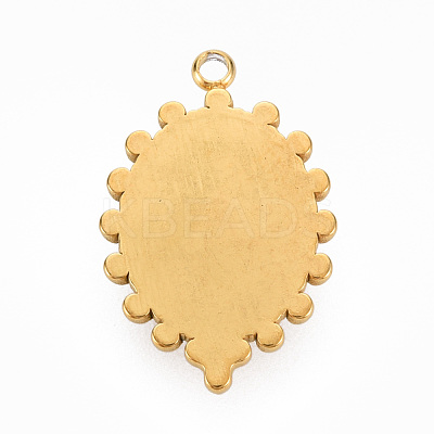 304 Stainless Steel Pendants STAS-N087-42F-1