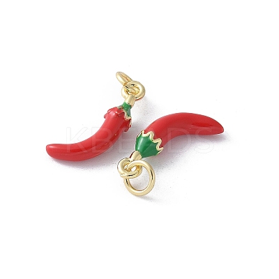 Brass Enamel Pendants KK-D336-05G-04-1
