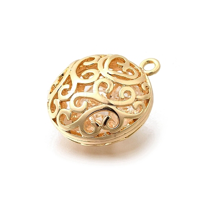 Brass with Cubic Zirconia Pendants KK-E792-28G-01-1