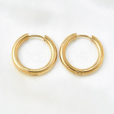 Round 304 Stainless Steel Hoop Earrings EJEW-V005-01G-01-1