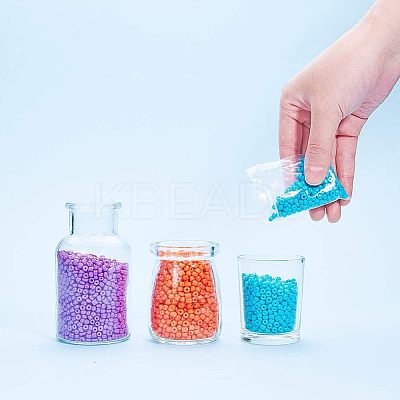 6/0 Baking Paint Glass Seed Beads SEED-OL0002-09-4mm-16-1