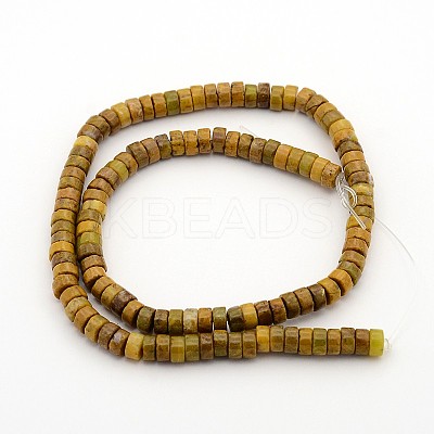 Natural Larderite Shoushan Tianhuang Stone Heishi Beads Strands G-E252-24-1