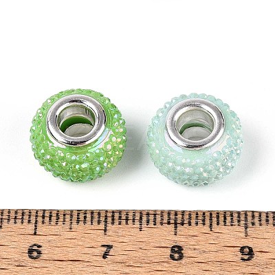 Large Hole Resin Rhinestone European Beads OPDL-T003-01E-1