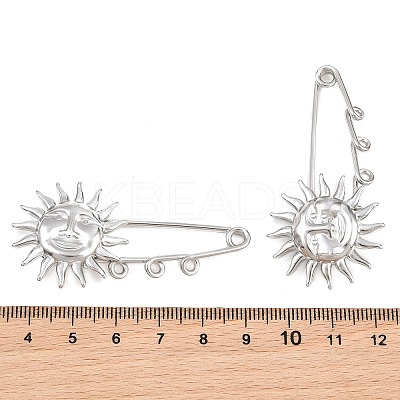 Sun 304 Stainless Steel Safety Pins Brooch Findings SA-CBA098D-13C-P-1