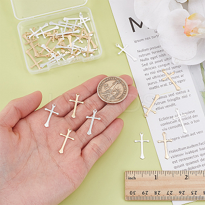 40Pcs 2 Colors Brass Pendants KK-AR0004-56-1