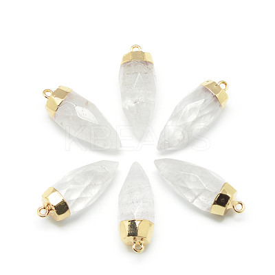 Natural Quartz Crystal Pointed Pendants G-Q496-02-1