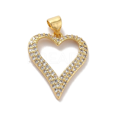 Rack Plating Brass Micro Pave Cubic Zirconia Pendants LS-KK-A160-04G-1