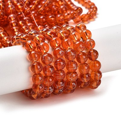 Drawbench Transparent Glass Beads Strands GLAD-Q012-8mm-13-1