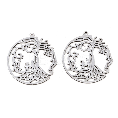 201 Stainless Steel Pendants STAS-I364-02P-1
