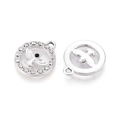 Rack Plating Alloy Rhinestone Pendants PALLOY-T091-22M-P-1