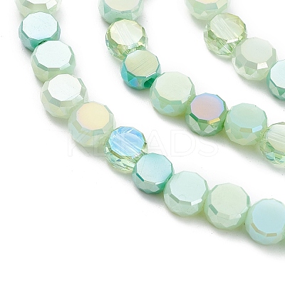 Gradient Color Electroplate Glass Bead Strands GLAA-E042-03D-1