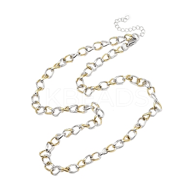 6MM 304 Stainless Steel Cuban Link Chain Necklaces for Women NJEW-B145-01GP-1