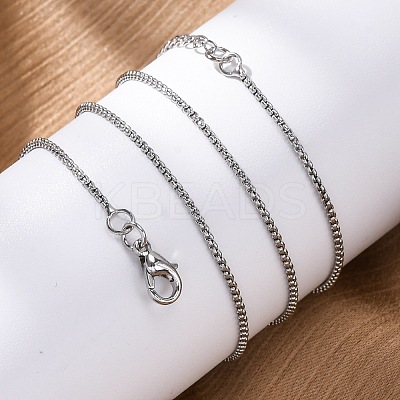 Brass Box Chains Necklaces for Women NJEW-D302-08P-1
