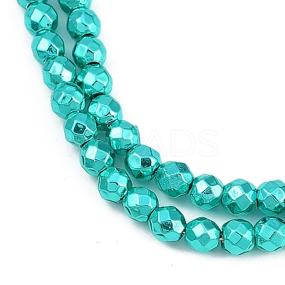 Baking Paint Electroplated Synthetic Non-magnetic Hematite Beads Strands G-H072-A01-01J-1