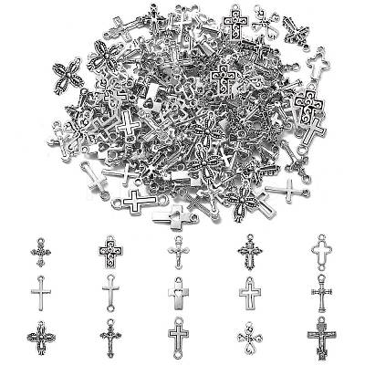 150Pcs 15 Styles Tibetan Style Alloy Pendants TIBEP-CJ0002-22-1