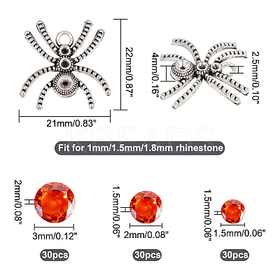DIY Spider Pendant Making Kit for Halloween DIY-GA0004-71-1