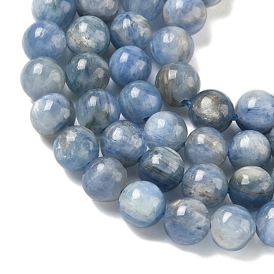Natural Kyanite/Cyanite/Disthene Round Beads Strands G-N0150-05-6mm-1