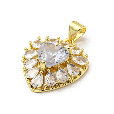 Brass with Cubic Zirconia Pendants FIND-Z023-01D-1